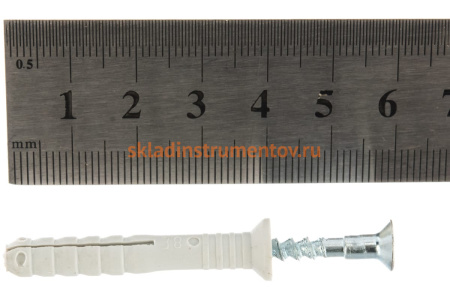 Дюбель-гвоздь нейлоновый с потайным бортиком 125 шт. (6x40 мм; ТФ5) Зубр 4-301375-06-040