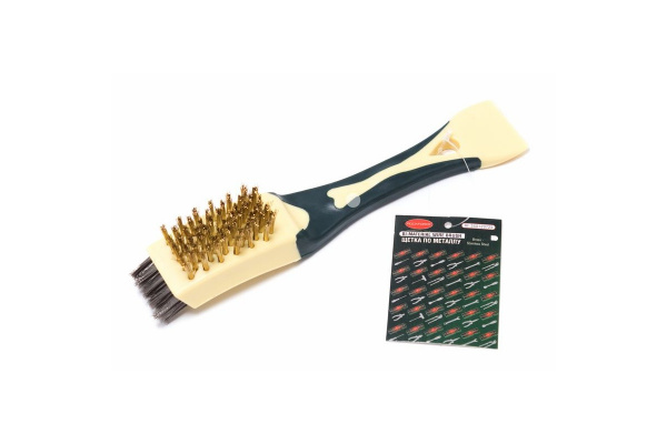 Щетка по металлу ROCKFORCE ручная, в пластиковом корпусе с прорезиненной рукояткой RF-340129725