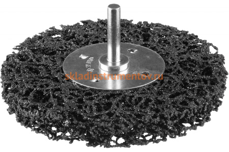 Щетка дисковая ЭКСПЕРТ (50 мм; 15 мм нейлоновая проволока с абразивным покрытием, с открытой агрессивной структурой) для дрели Зубр 35162-050