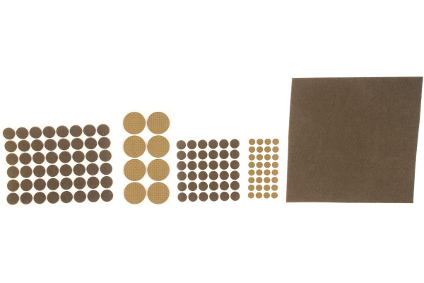 Набор самоклеящихся накладок на мебельные ножки Stayer COMFORT 125 шт, коричневые 40916-H125