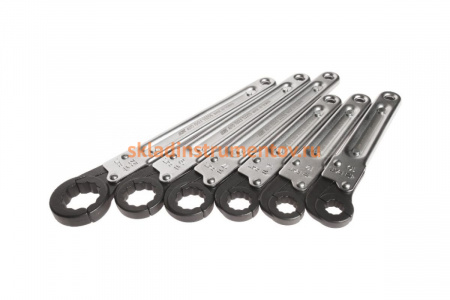 Набор двенадцатигранных трещоточных раскрывающихся ключей 10-22мм 6шт JTC-3325S