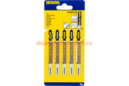 Пилка T118G (5 шт; 6TPI; HSS) для электролобзика Irwin 10504234