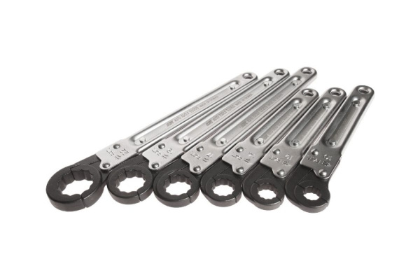 Набор двенадцатигранных трещоточных раскрывающихся ключей 10-22мм 6шт JTC-3325S