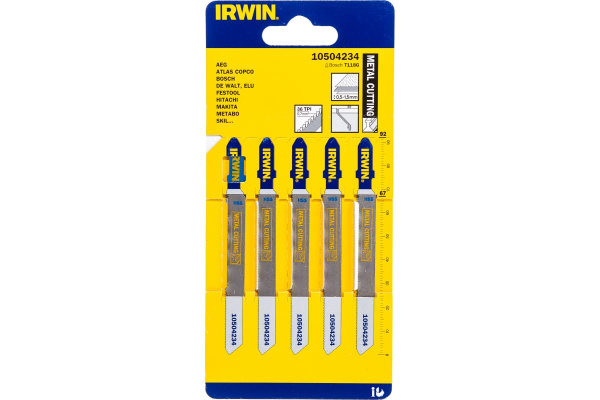 Пилка T118G (5 шт; 6TPI; HSS) для электролобзика Irwin 10504234