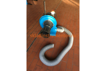 Мобильная установка со шлангом для вытяжки отраб. газов Trommelberg вентилятор 1900 куб.м/ч, 22 В MFS-0,9