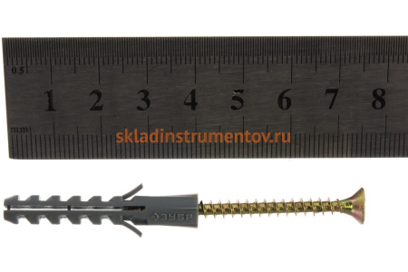 Дюбель ЕВРО с шурупом 10 шт. (6х40 мм; ТФ6) ЗУБР 30662-06-40