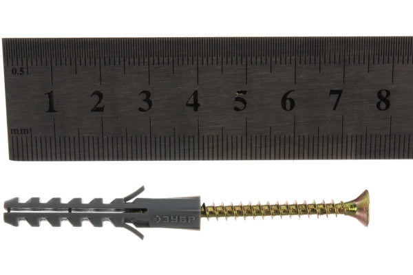 Дюбель ЕВРО с шурупом 10 шт. (6х40 мм; ТФ6) ЗУБР 30662-06-40