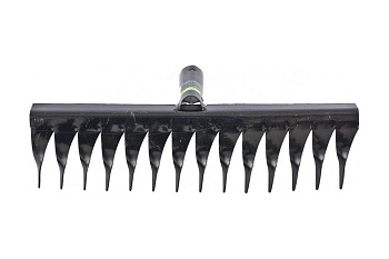 Стальные грабли СИБРТЕХ 350 мм, 14 витых зубьев, без черенка 61752