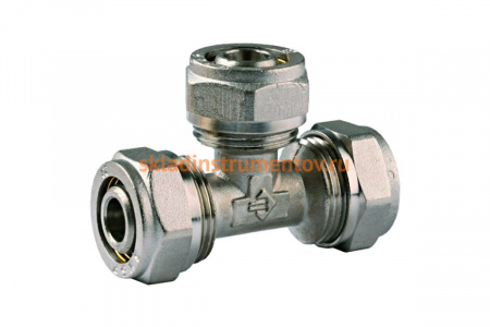 Тройник соединительный (16х16х16х2 мм; цанга-цанга) для трубопровода Зубр 51403-16