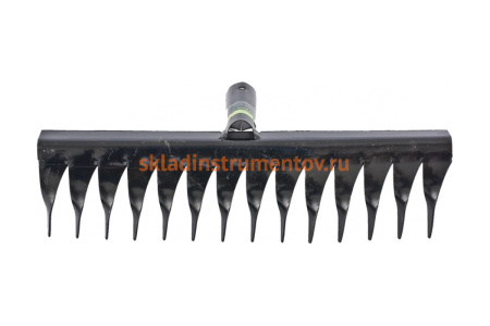 Стальные грабли СИБРТЕХ 350 мм, 14 витых зубьев, без черенка 61752