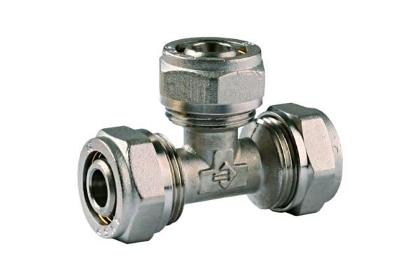 Тройник соединительный (16х16х16х2 мм; цанга-цанга) для трубопровода Зубр 51403-16