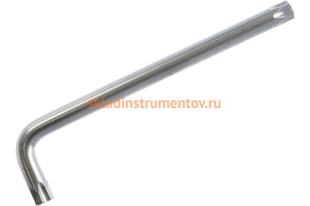 Г-образный длинный ключ ROCKFORCE TORX T60H с отверстием RF-76760L