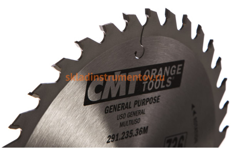Диск пильный по дереву (235х30х1,8/2,8 мм; Z36) CMT 291.235.36M Диск пильный по дереву (235х30х1,8/2,8 мм; Z36) CMT 291.235.36M