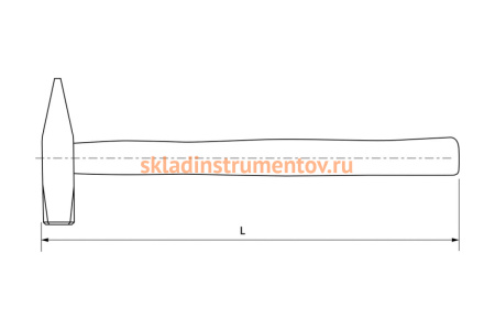 Слесарный молоток с деревянной рукояткой THORVIK WHH500 500 гр 52245