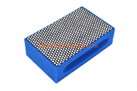 Синий блок с алмазным напылением для шлифовки керамики, стекла, мрамора MONTOLIT DF1500