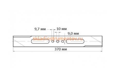 Нож (370 х 45 х 2,5 мм) для газонокосилки EGC-1500 СИБРТЕХ 96337