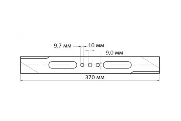 Нож (370 х 45 х 2,5 мм) для газонокосилки EGC-1500 СИБРТЕХ 96337