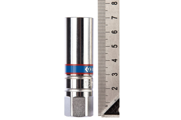 Свечная шестигранная головка 3/8", 16мм, магнитный фиксатор KING TONY 366516