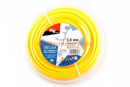 Леска для триммера (3 мм; 15 м; квадратная) REDVERG 5014467