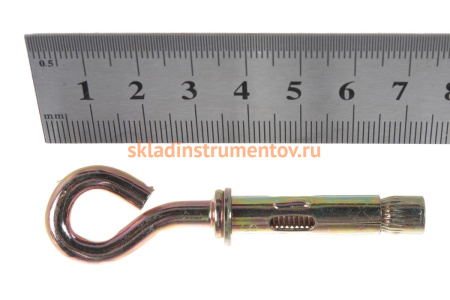 Анкерный болт с кольцом Зубр 8 x 40 мм, 60 шт, желтопассивированный, Профессионал 302392-08-040