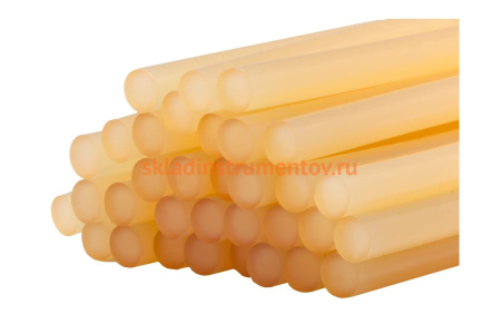 Клей жёлтый, прозрачный (33 шт; 11х300 мм) для клеевого пистолета ПРАКТИКА 641-664