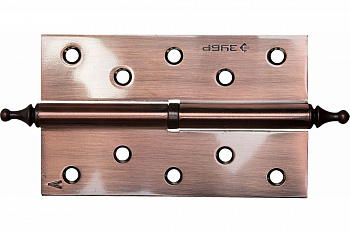 Дверная разъемная петля Зубр Эксперт 1 подшипник цвет старая медь AC левая с крепежом 125x75x2.5 мм 2 шт. 37605-125-6L