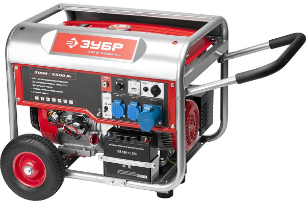 Набор колеса и рукоятка для электростанций мощностью свыше 4000 Вт Зубр ЗЭСБ-РК-2