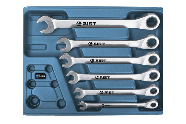 Набор ключей комбинированных трещоточных 8-17мм 6 предметов AIST 0010306BK-X 00-00002389