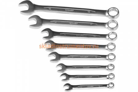 Набор комбинированных гаечных ключей 8-19мм, 8шт Зубр ПРОФИ 27028-H8