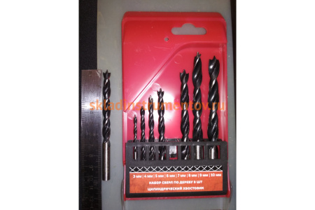 Набор сверл по дереву (8 шт; 3-10 мм) КЕДР 150-028 208712