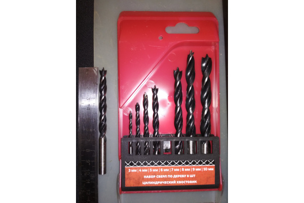 Набор сверл по дереву (8 шт; 3-10 мм) КЕДР 150-028 208712