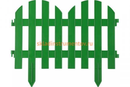 Декоративный забор Grinda Палисадник 28x300 см зеленый 422205-G