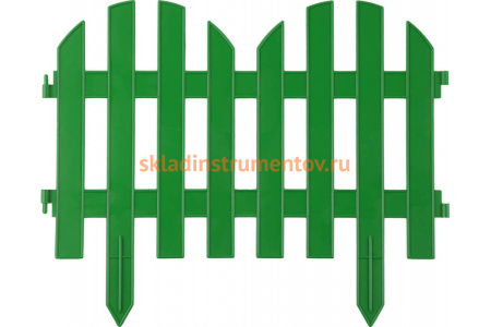 Декоративный забор Grinda Палисадник 28x300 см зеленый 422205-G