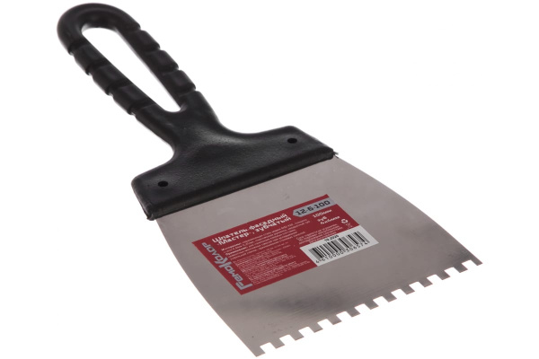 Фасадный зубчатый шпатель (100 мм, зуб.4x4 мм) РемоКолор Мастер 12-6-100