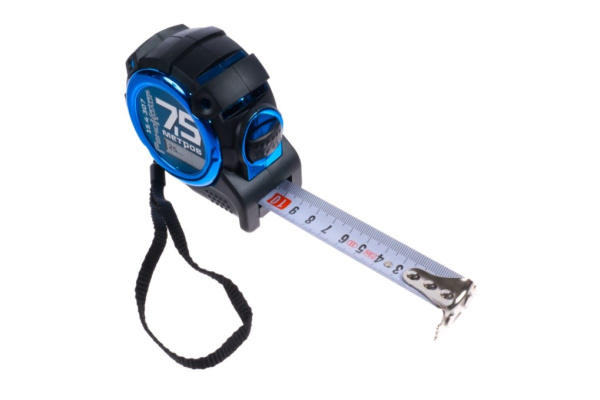 Рулетка РемоКолор RemoStar, обрезиненный корпус, усиленная лента, автостоп, 7,5мх25мм, 15-4-307