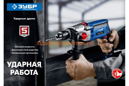 Ударная дрель Зубр ПРОФЕССИОНАЛ ДУ-П850-2 ЭРМК
