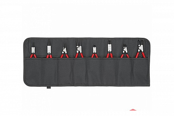 Набор щипцов для внутренних и внешних стопорных колец KNIPEX чехол-скрутка, 8 пр. KN-001958V01