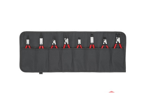 Набор щипцов для внутренних и внешних стопорных колец KNIPEX чехол-скрутка, 8 пр. KN-001958V01