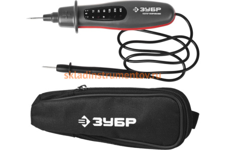 Тестер напряжения, определение полярности, чехол, 6-400В, 190мм Зубр "МАСТЕР" 45250