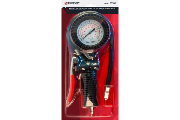 Манометр для шин Thorvik ATIG2 3-х функциональный 52651