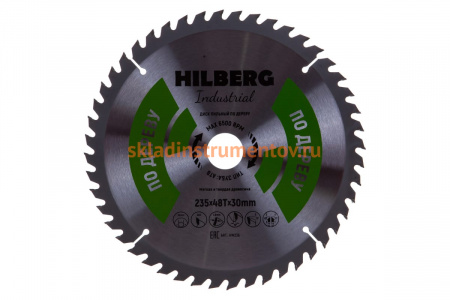 Диск пильный Industrial Дерево (235x30 мм; 48Т) Hilberg HW236