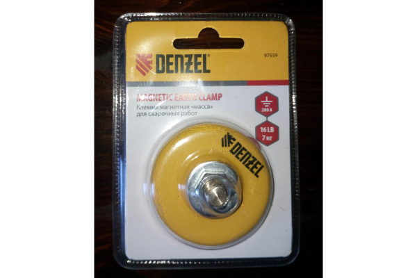 Клемма магнитная масса для сварочных работ DENZEL 97559