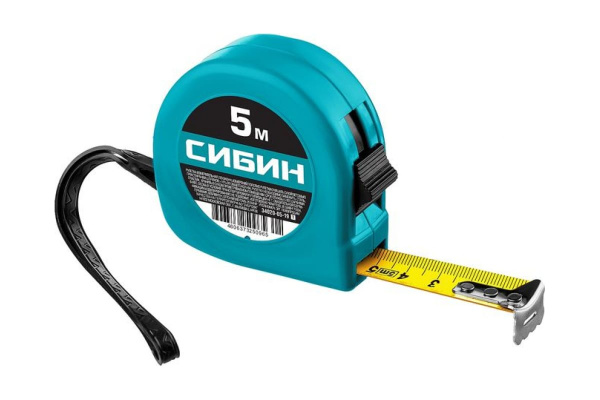 Рулетка в пластиковом корпусе СИБИН МЕТКА 5м 19мм 34020-05-19_z01