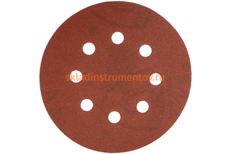 Круг шлифовальный на липучке для обработки древесины и металла (125 мм; Р240; 8 отверстий) KLINGSPOR 92753