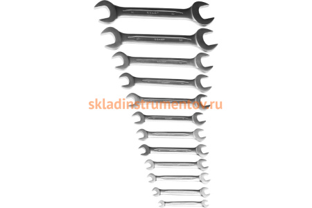 Набор рожковых гаечных ключей 6х32мм, 12шт Зубр ПРОФИ 27021-H12