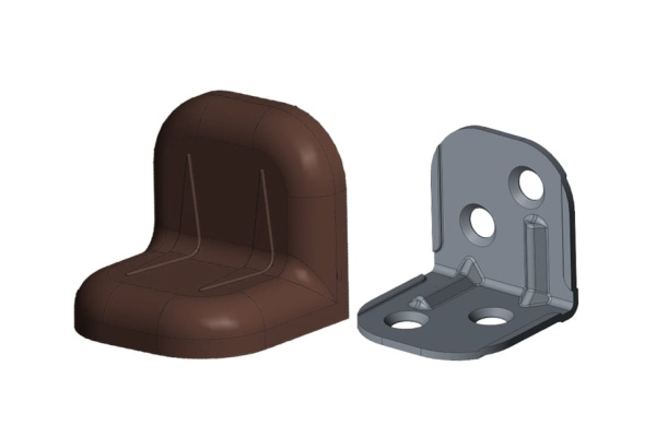 Уголок с заглушкой MFK-TORG 24х24х25х1.2 орех 7 24 24 7