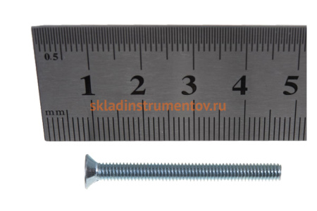 Винт ЗУБР DIN 965, M4 x 40 мм, 10 шт, кл. пр. 4.8, оцинкованный, 303116-04-040