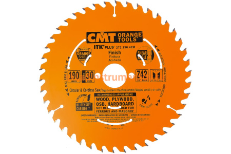 Диск пильный по дереву (190х30/20/16х1,7/1,1 мм; Z42) CMT 272.190.42M