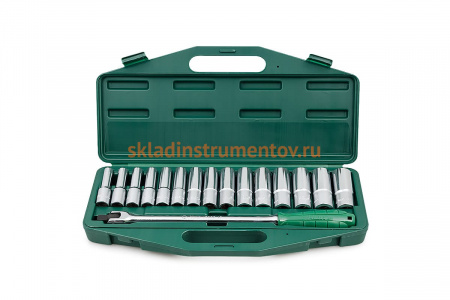 Набор торцевых головок удлиненных (10-24 мм; 1/2"; 16 шт.) Hans 4615MG