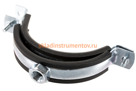 Сантехнический хомут для труб 87-94 3" СИБРТЕХ  резин упл, шпилька+дюбель 48171